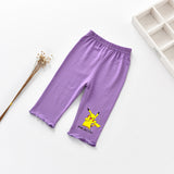 Children Pokemon Pikachu Pants Summer Baby Cropped Pants Girls