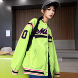 Yankees Letter Jacket Jacket Spring and Autumn Men's and Women's Loose Top Embroidered Jacket