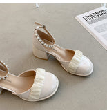 Nude Pumps Block Heel