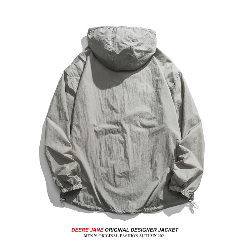 Men Sun Protection Clothing Summer Hooded Sun-Proof Top Men's Coat