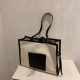 The Teacher Tote Tote Bag Soft Leather Tote Women's Autumn Simple Vintage Bag Shoulder Women Hand-Carrying Crossbody Bag