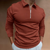 Polo Shirts Striped Long Sleeve Men's Polo Shirt