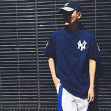 Yankees Summer Sleeve Couple's NY Printed T-shirt
