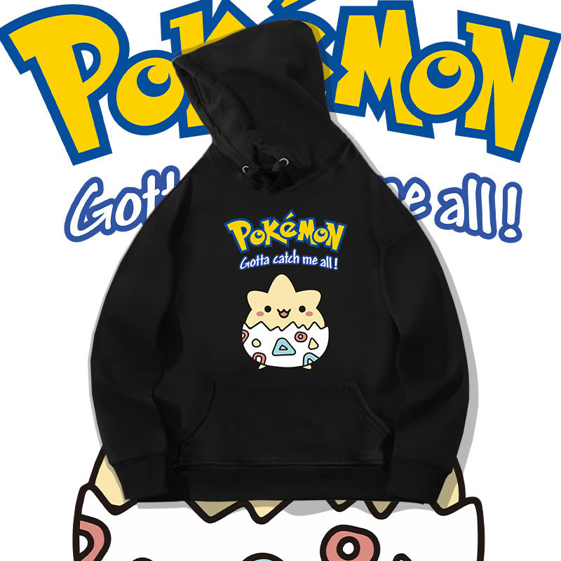 Men and Women Pokemon Pikachu Hoodie Jingling Bao Ke Meng Bokebi Hooded Sweater