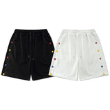Men Shorts Street All-Match Color Button Buckle Edge Design Sports Casual Shorts Men's Loose Summer Wear Shorts