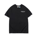 Fog T Shirt Summer Double Line Printed Short Sleeve Tshirt Male and Female Large Size Generation Hair Fear Of God