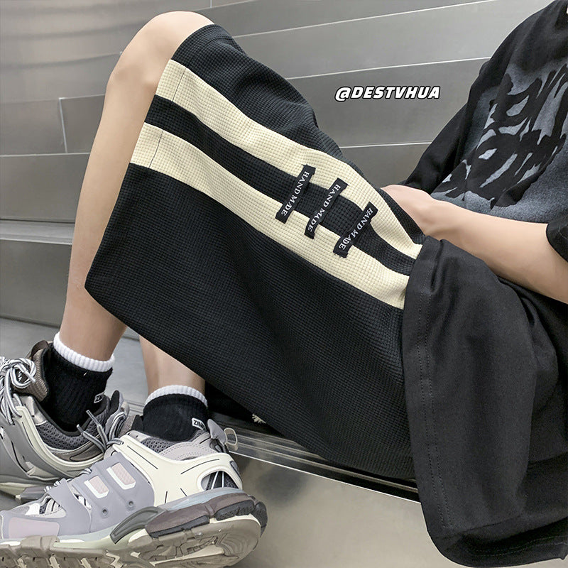 Men Shorts Waffle Casual Pants