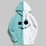 Smiley Face Hoodie Smiley Face Men and Women Stitching Casual Hoodie Sweater
