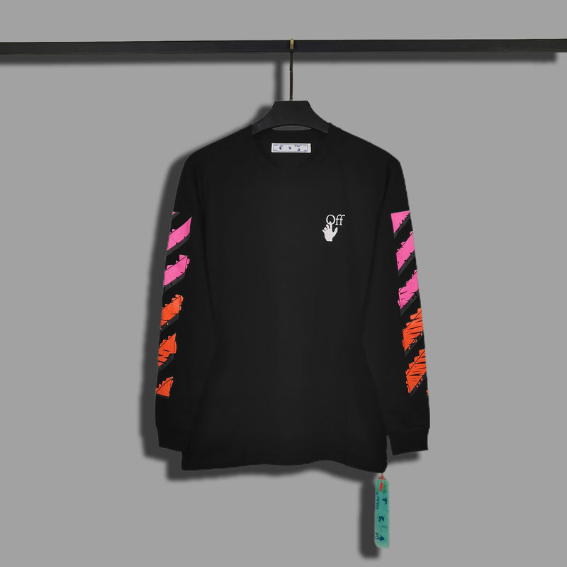 Off White Sweatshirts Long Sleeve Round Neck Neck Sweater Autumn And Winter Arrow Round Neck Long Sleeve Men And Women
