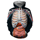 Skeleton Hoodie Print Series Men's Pullover Hooded Sweater