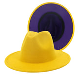 Walter White Fedora Two-Tone Woolen Hat Double-Sided Felt Hat Autumn and Winter Assorted Colors Retro
