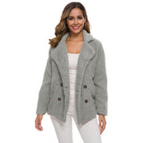 Women Sherpa Jacket Autumn Winter Berber Fleece Thick Women's Clothes Sweater Lamb Wool Coat