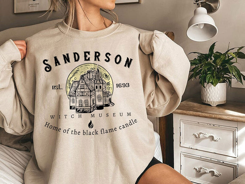 Halloween Costumes Sanderson Witch Printed Crew Neck Sweatshirt Female