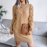 Sweater Dress Outfit With Tights 2 Piece Set Woolen Skirt Knitted Dress Women's Dress