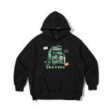 Man Fall Winter Outfis Winter Printing Brushed Hoody Men and Women Lazy Hoodie