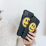 justin b drew phone case Fashion Brand Smiley Face Apple 11 Phone Case 12Promax XS/XR Protective Case 8P Men and Women