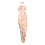 Fall Women's Clothing Sexy Print Long Dress