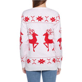Ugly Christmas Sweater Christmas Deer Brocade Sweater Female