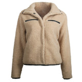 Women Sherpa Jacket Autumn and Winter Lamb Wool Women's Clothing Fleece Fur Velvet Coat