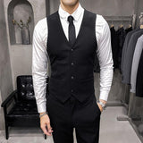 Men's Dress Vests Men's Vest Casual Jacket Business Waistcoat Men's Suit Vest Slim Fit