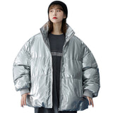 Men's Autumn Winter Coat Stand Collar Loose Short Cotton Jacket