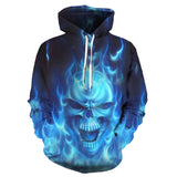 Skull Hoodie Skull 3D Digital Printing Loose Pullover Hoodie Sweater