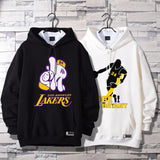 In Memory of Kobe Hoodie Commemorative Kobe No. 24 Hooded Sweater Sports Winter Fleece-Lined