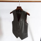 Men's Dress Vests Men's Vest Casual Jacket Business Waistcoat Men's Slim-Fit Trendy Vest