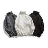 Man Fall Winter Outfis Autumn and Winter Turtleneck Sweater Men and Women Couple Colorful Dots Cable-Knit Sweater
