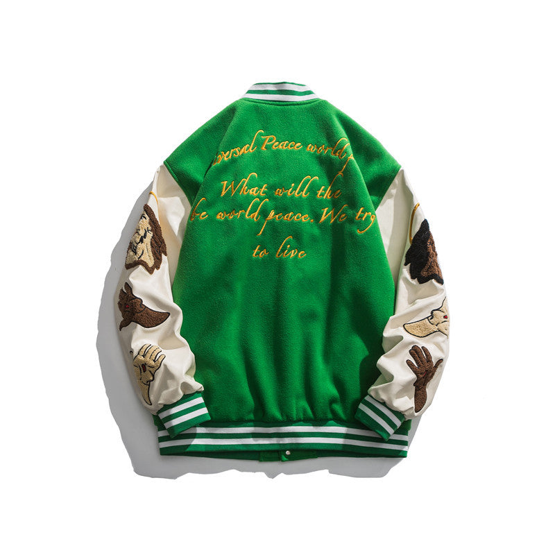 Letterman Jacket Outfit Senior Jackets Varsity Baseball Coat Autumn Baseball Uniform Jacket for Men