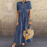Beth Dutton Outfits Summer Patchwork Long Dress Elegant Large Swing Dress Slimming Dress