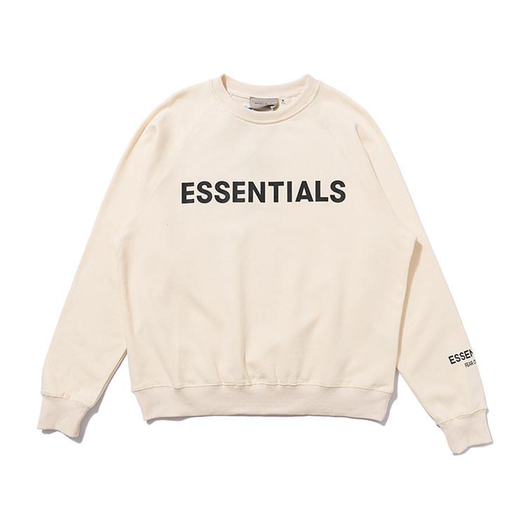 Fog Tops Double Line Letter Printing plus Size Retro Sports Sweater Coat Fear Of God