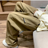 Men Cargo Pants Overalls Straight-Leg Pants Men's Design Sense