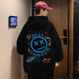 Smiley Face Hoodie Fall Hoodie Men's Loose