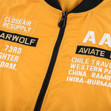Tactics Style Men Outdoor Windproof Coat Men Casual Jacket Yellow Stand Collar Zipper Solid Color Casual Jacket