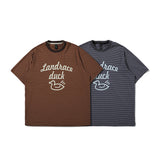Men T Shitrs Pinstripe Printed round Neck T-shirt