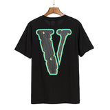 Vlone Printed Short Sleeve Casual Fashionable Summer Clothes T Shirt