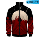 John Wick Keanu Hoodie John Wick 3 3D Printed Stand Collar Zipper Jacket
