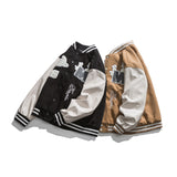 Letterman Jacket Outfit Senior Jackets Varsity Baseball Coat Autumn Baggy Casual Jacket