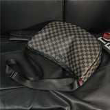 Lulu Belt Bags Check Pattern Shoulder Bag Men's Casual Bag