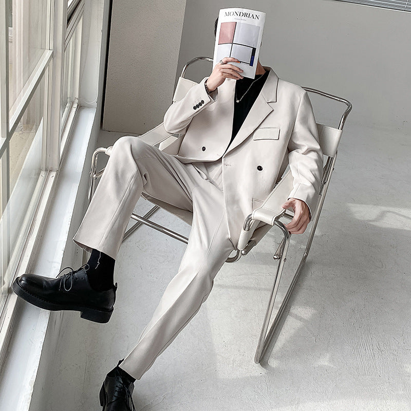 Seersucker Suit Men's Suit Casual Suit Top
