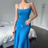 Emily Ratajkowski Dress Sexy Solid Color Woolen Suspender Dress