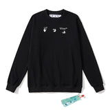 Off White Sweatshirts Long Sleeve round Neck Sweater Autumn and Winter Pattern round Neck Pullover Terry Sweater