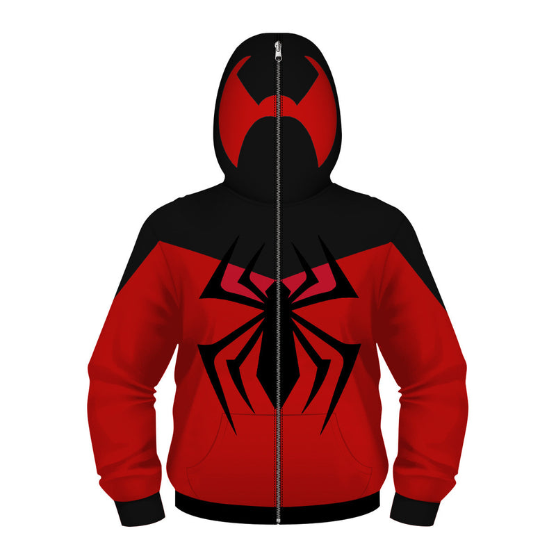 Spider Man Hoodie Printed Zip Hoodie