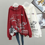 Tom and Jerry Hoodie plus Size Sweater Women's Autumn and Winter Loose Coat