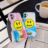 justin b drew phone case Drew Phone Case Female Apple 12 11 Smiley Xri7 Straight Edge I8plus