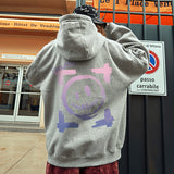Smiley Face Hoodie Hooded Sweater Men's Trendy plus Size Coat