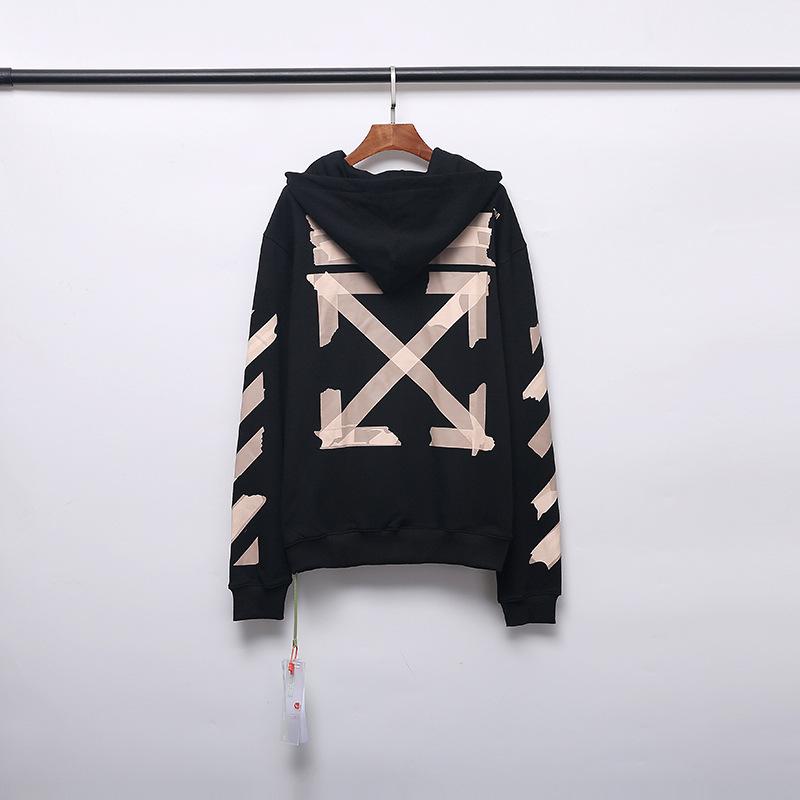 Off White Hoodie Printed Cotton Sweater Zipper Coat Owt Casual Fashionable