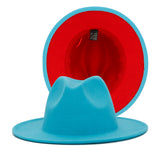 Walter White Fedora Two-Tone Woolen Hat Double-Sided Felt Hat Autumn and Winter Assorted Colors Retro