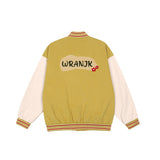 Letterman Jacket Outfit Senior Jackets Varsity Baseball Coat Letter Embroidery Contrast Color Baseball Uniform Men's Jacket Trend